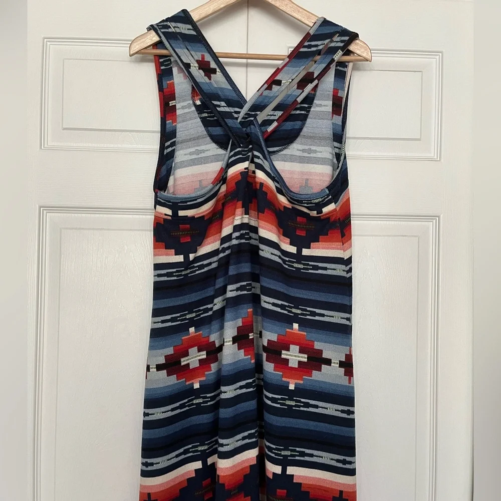 Double D Ranch Navy, Red & Cream Aztec Stripe Maxi Dress - Picture 5 of 8